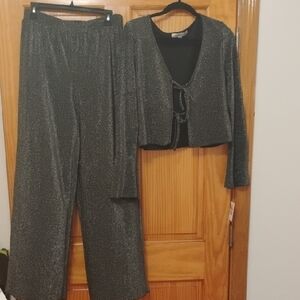 Madden Girl Shimmering Black Pantsuit